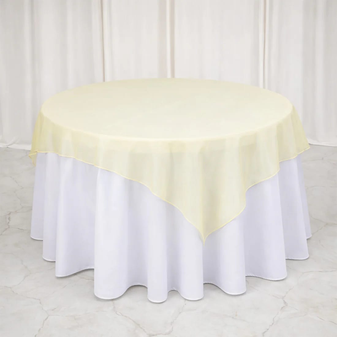 10 Sheer 72 x 72 in Organza Table Overlay