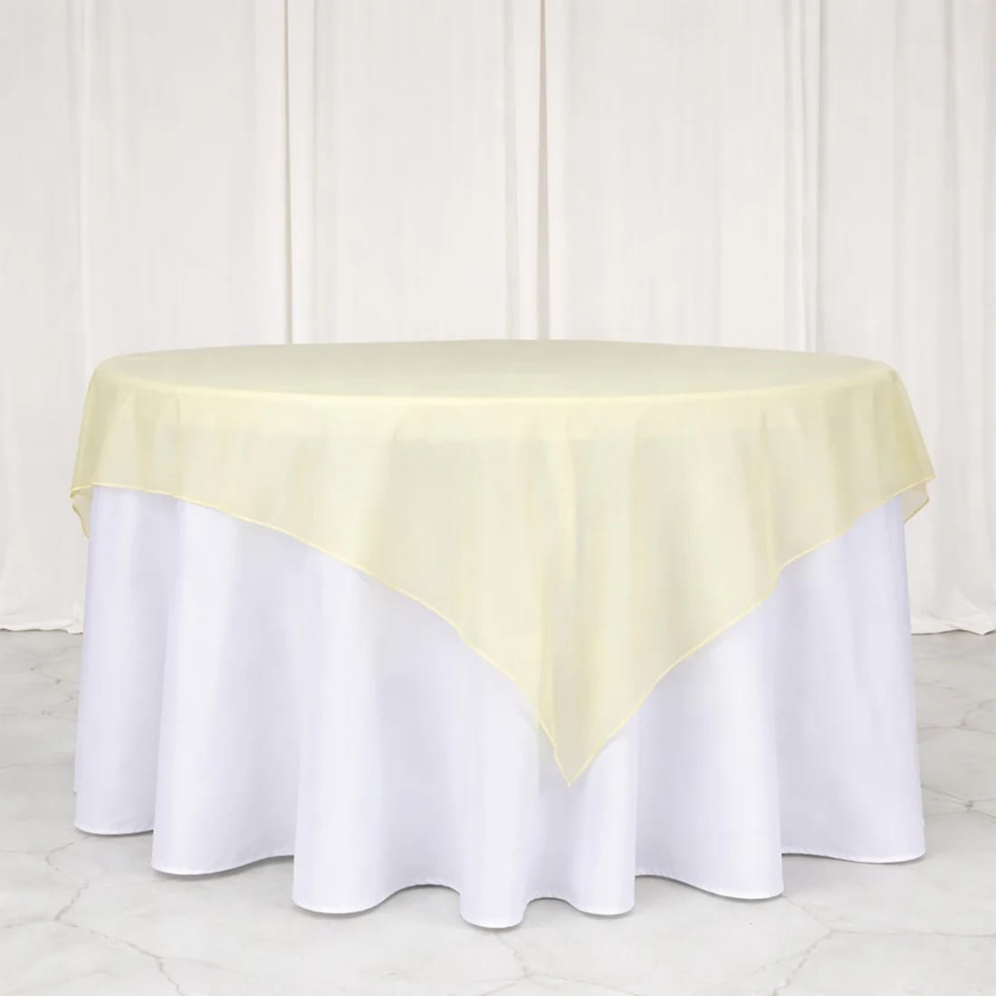 10 Sheer 72 x 72 in Organza Table Overlay