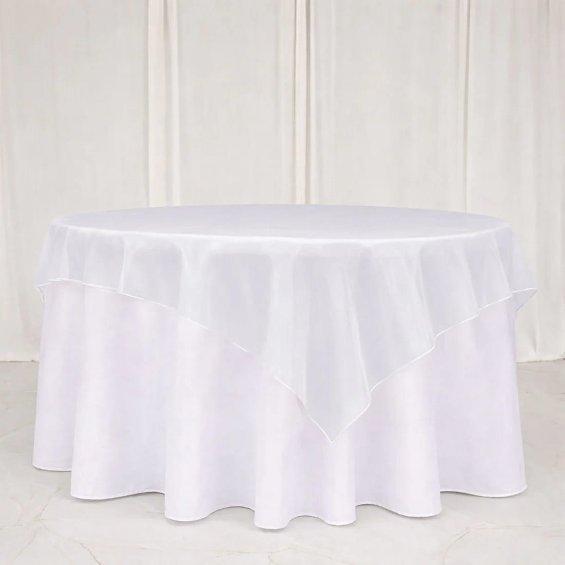 10 Sheer 72 x 72 in Organza Table Overlay
