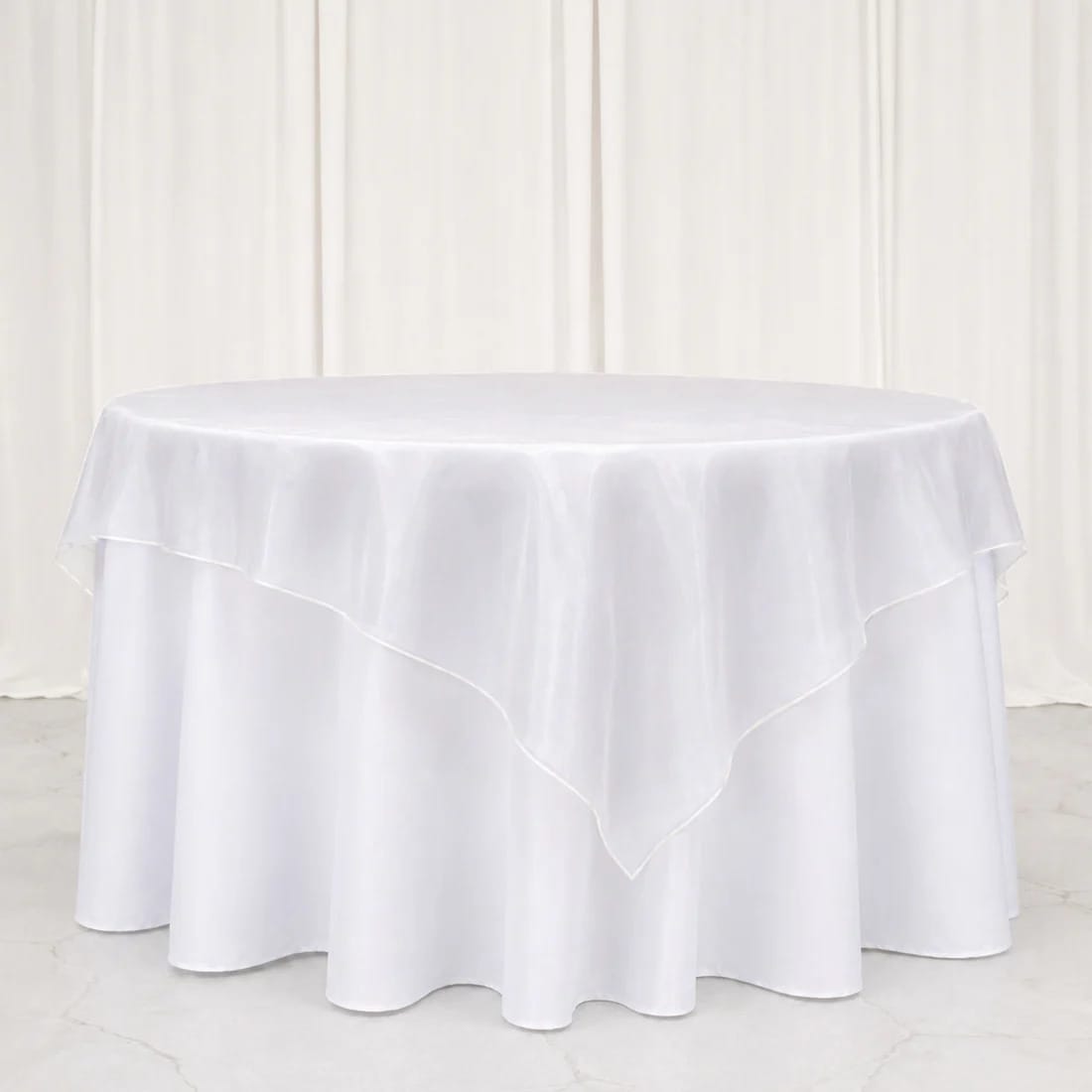 10 Sheer 72 x 72 in Organza Table Overlay