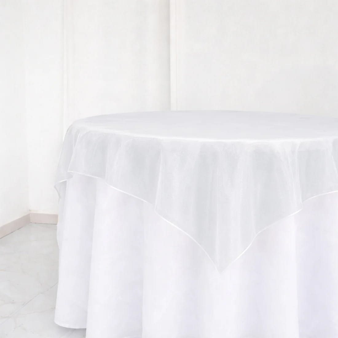 10 Sheer 72 x 72 in Organza Table Overlay