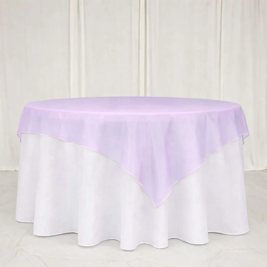 10 Sheer 72 x 72 in Organza Table Overlay