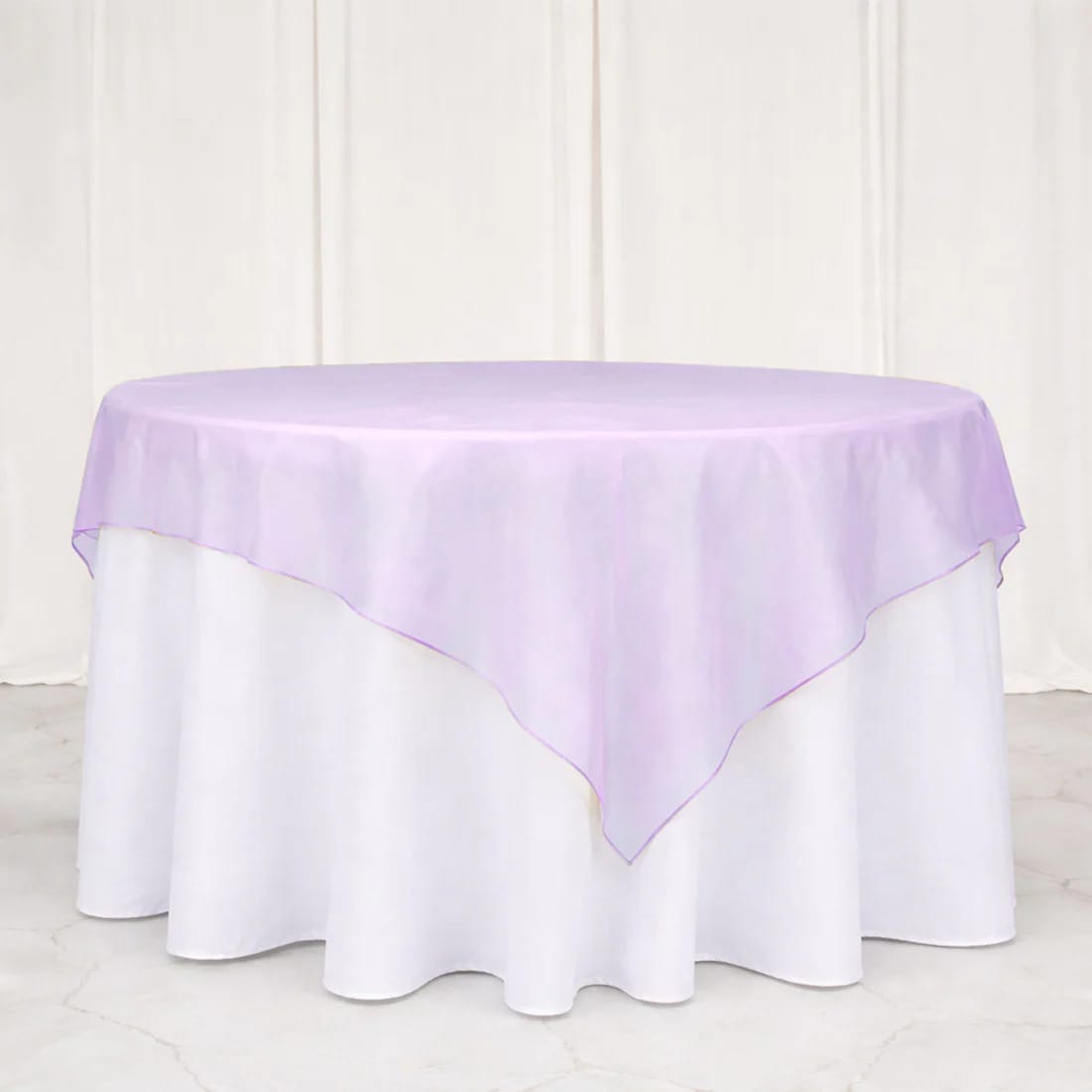 10 Sheer 72 x 72 in Organza Table Overlay