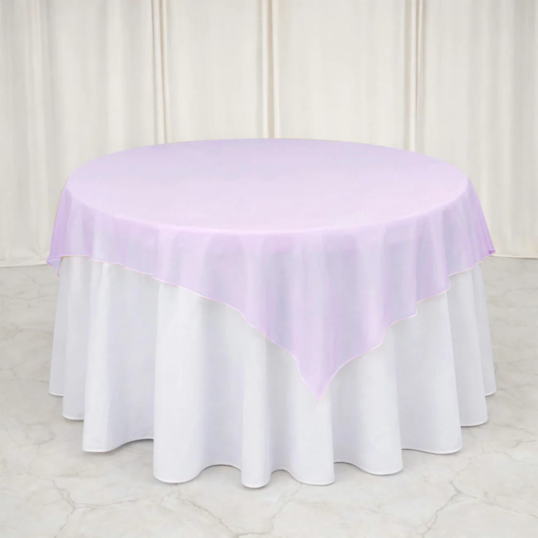 10 Sheer 72 x 72 in Organza Table Overlay