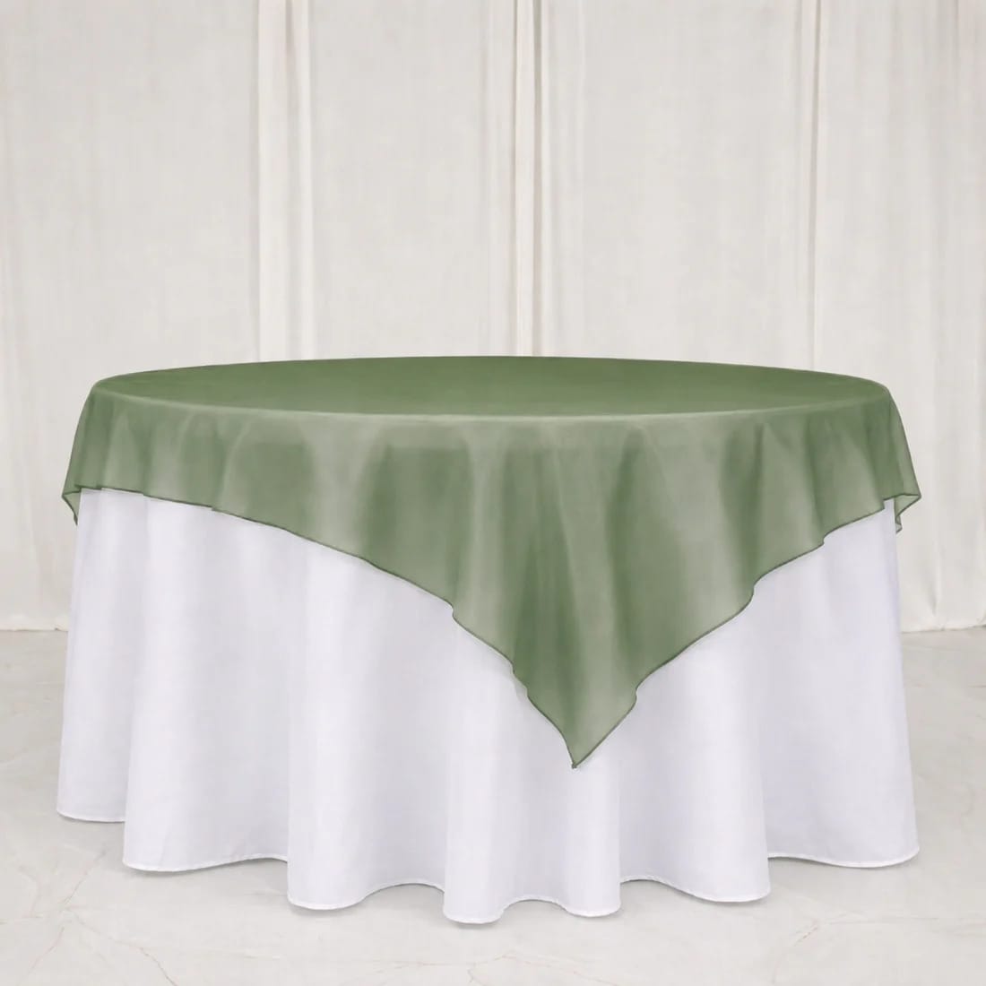 10 Sheer 72 x 72 in Organza Table Overlay