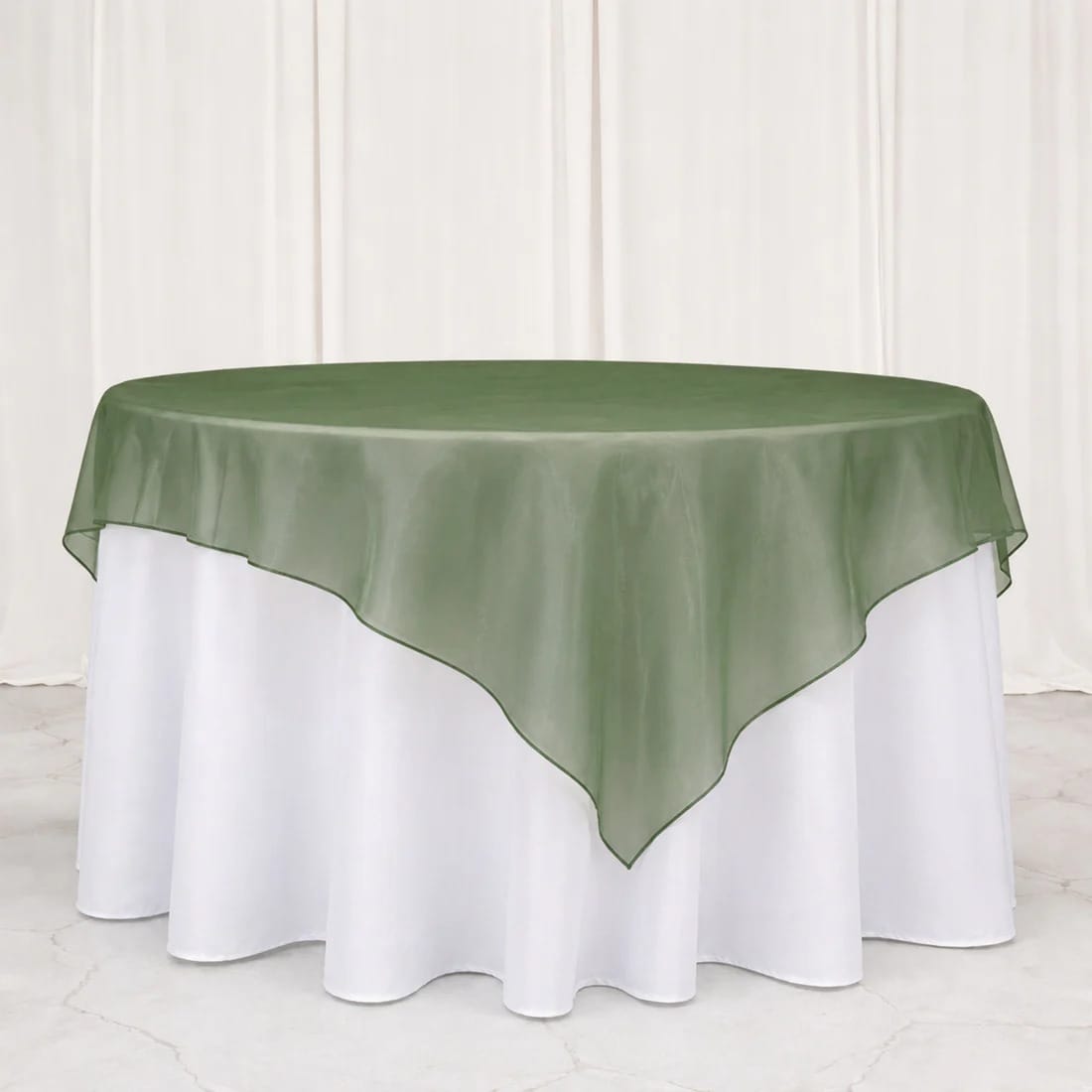 10 Sheer 72 x 72 in Organza Table Overlay
