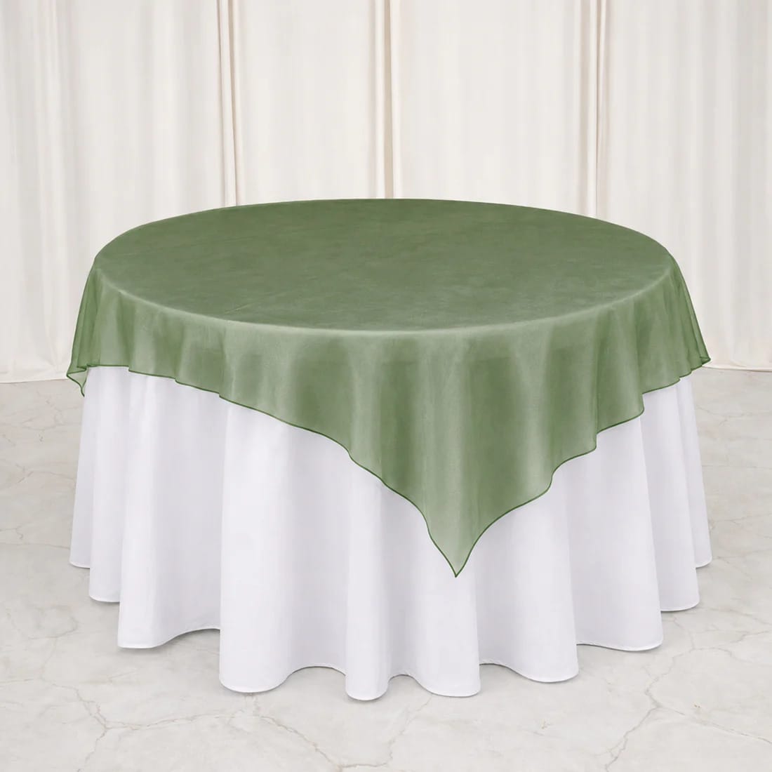10 Sheer 72 x 72 in Organza Table Overlay
