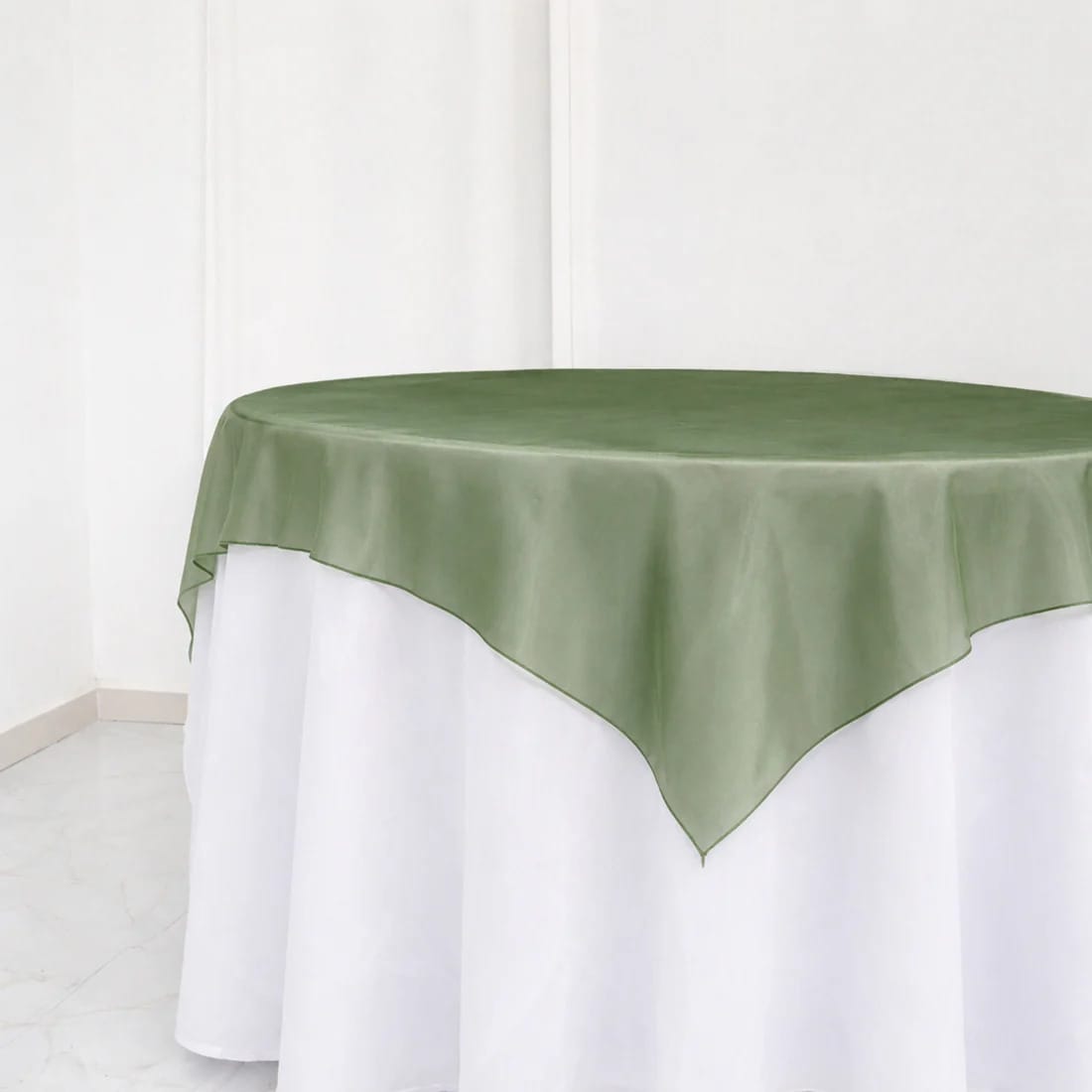 10 Sheer 72 x 72 in Organza Table Overlay
