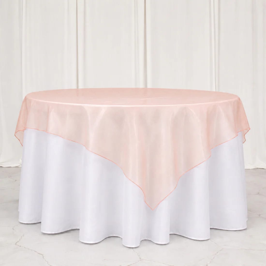 10 Sheer 72 x 72 in Organza Table Overlay