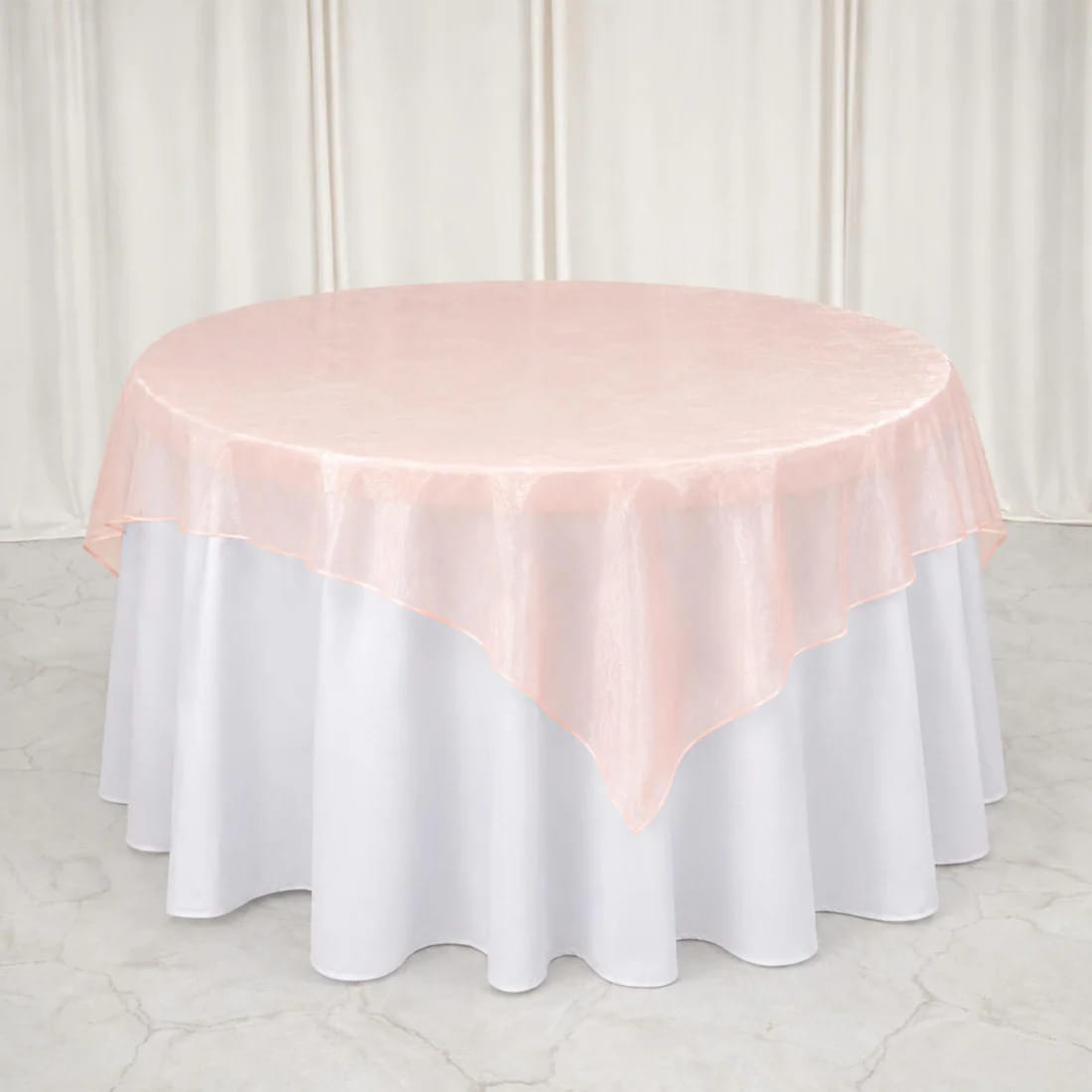 10 Sheer 72 x 72 in Organza Table Overlay