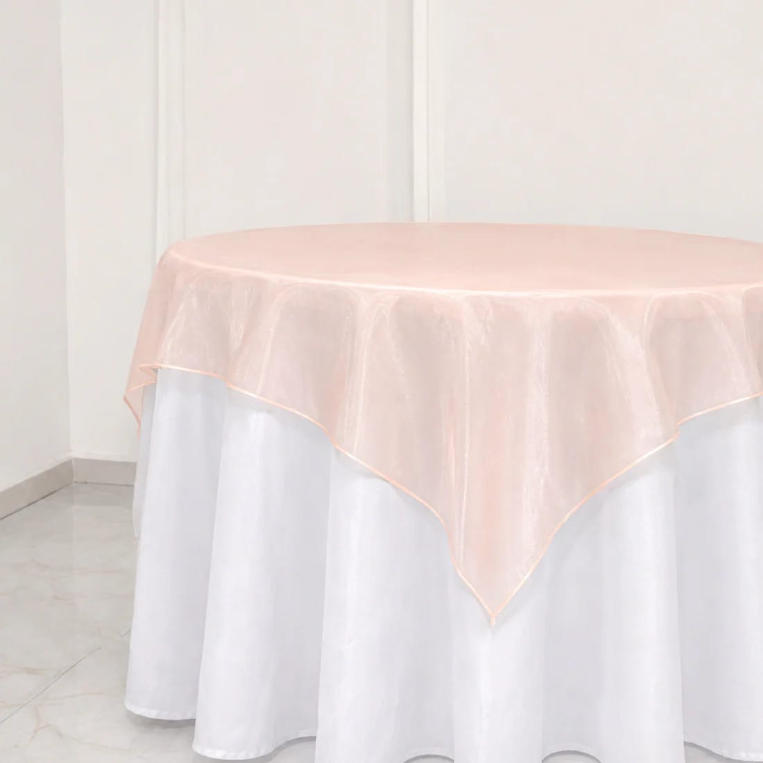 10 Sheer 72 x 72 in Organza Table Overlay
