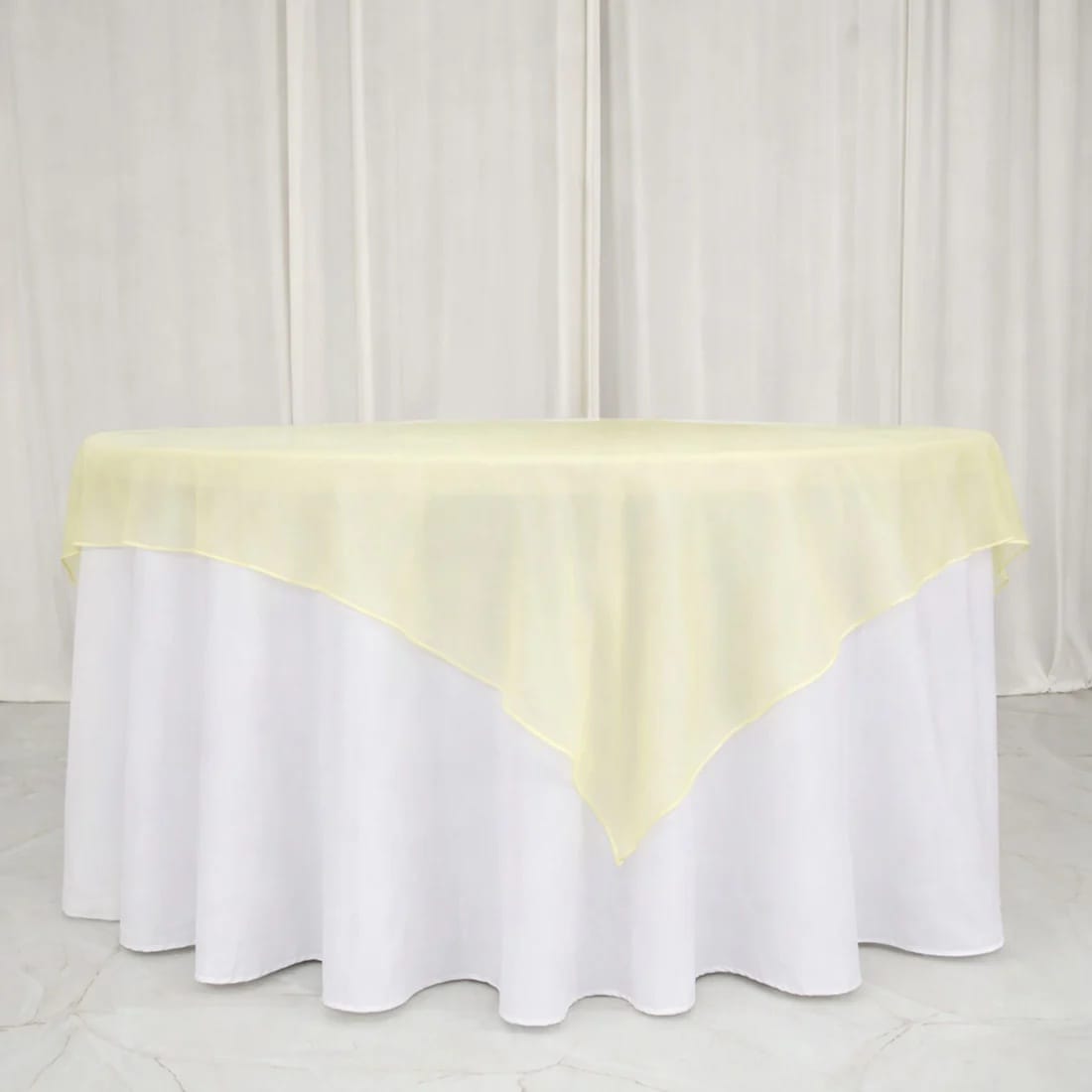 10 Sheer 72 x 72 in Organza Table Overlay