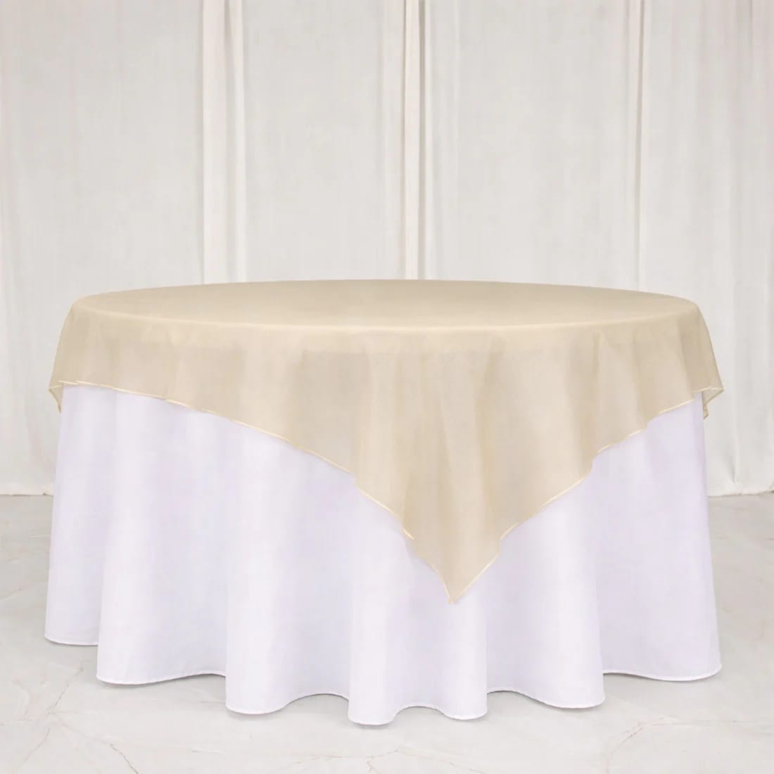10 Sheer 72 x 72 in Organza Table Overlay