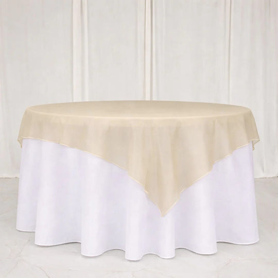 10 Sheer 72 x 72 in Organza Table Overlay