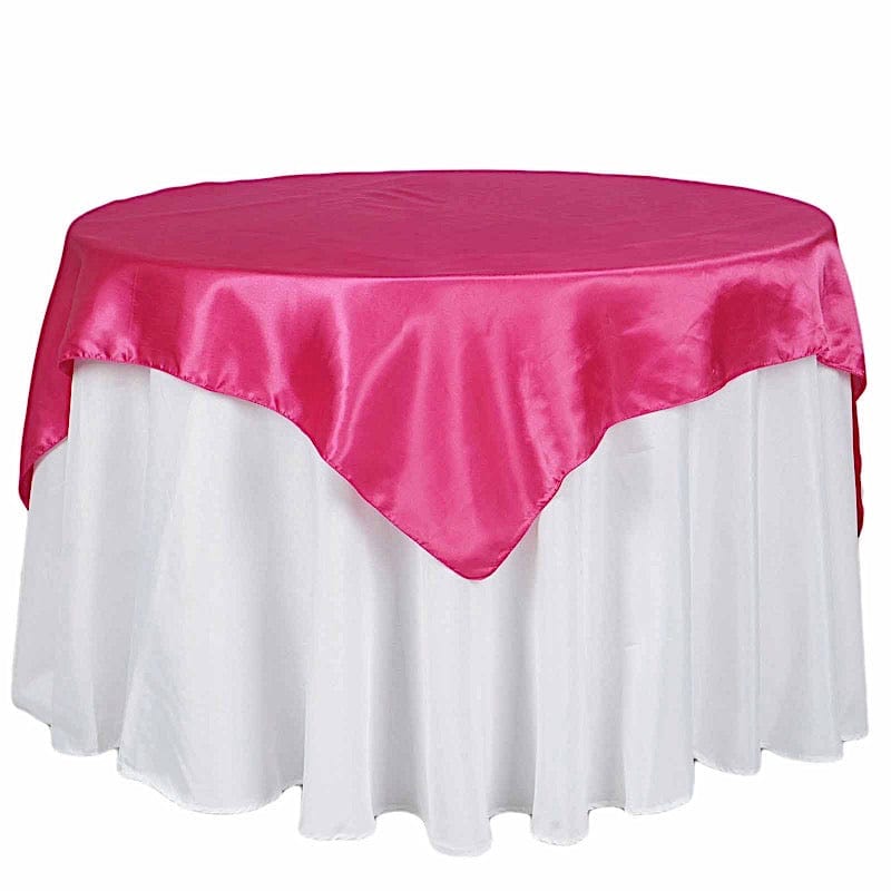 72 in Square Satin Table Overlay