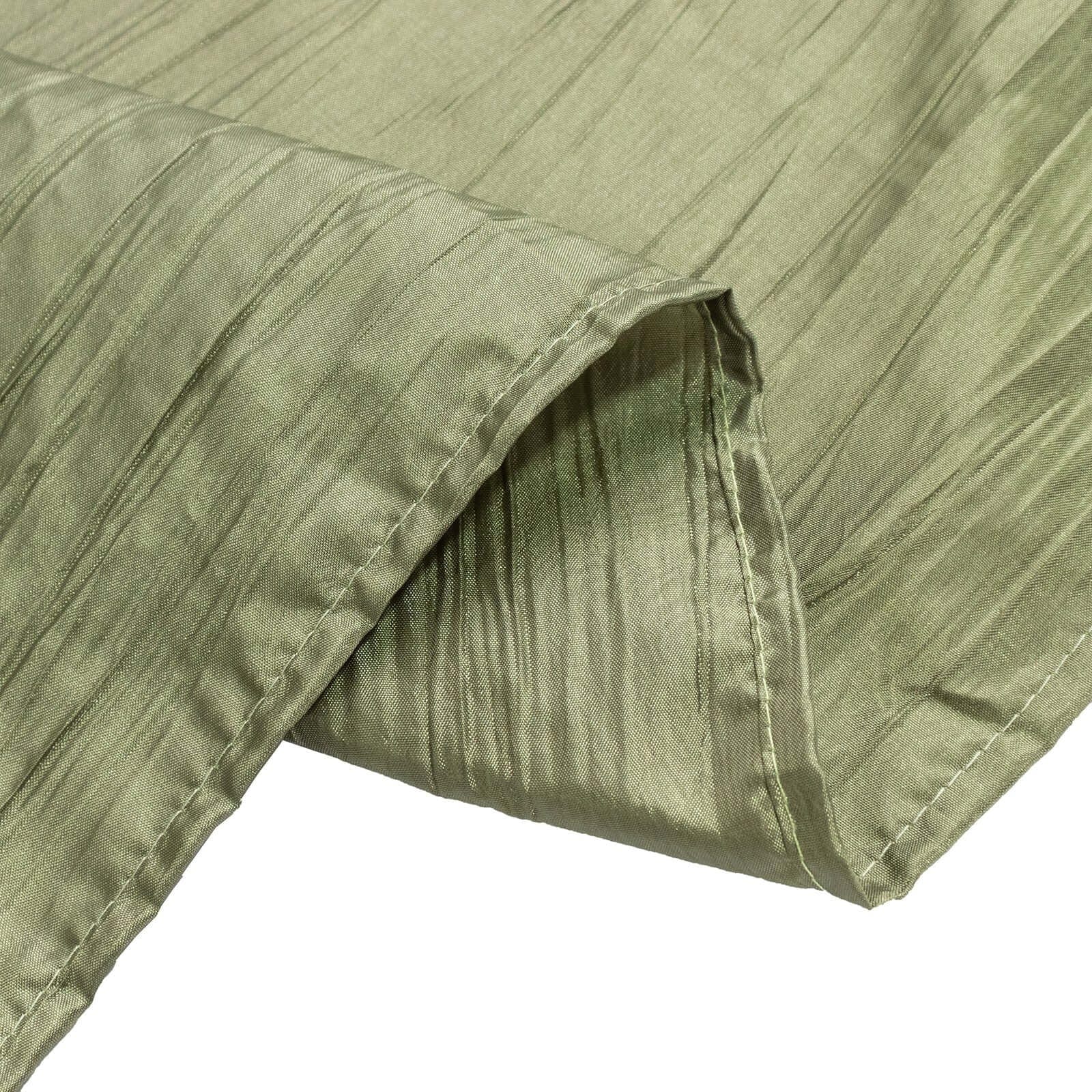 72x72 in Square Accordion Crinkled Taffeta Table Overlay