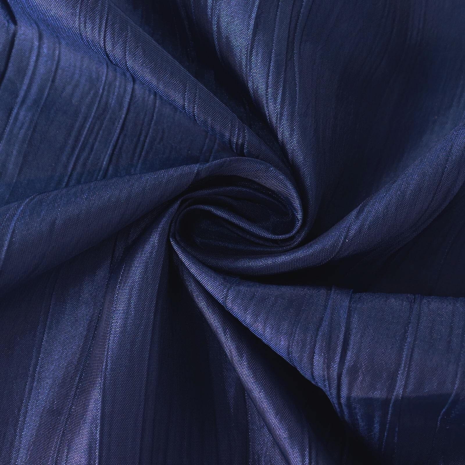 72x72 in Square Accordion Crinkled Taffeta Table Overlay