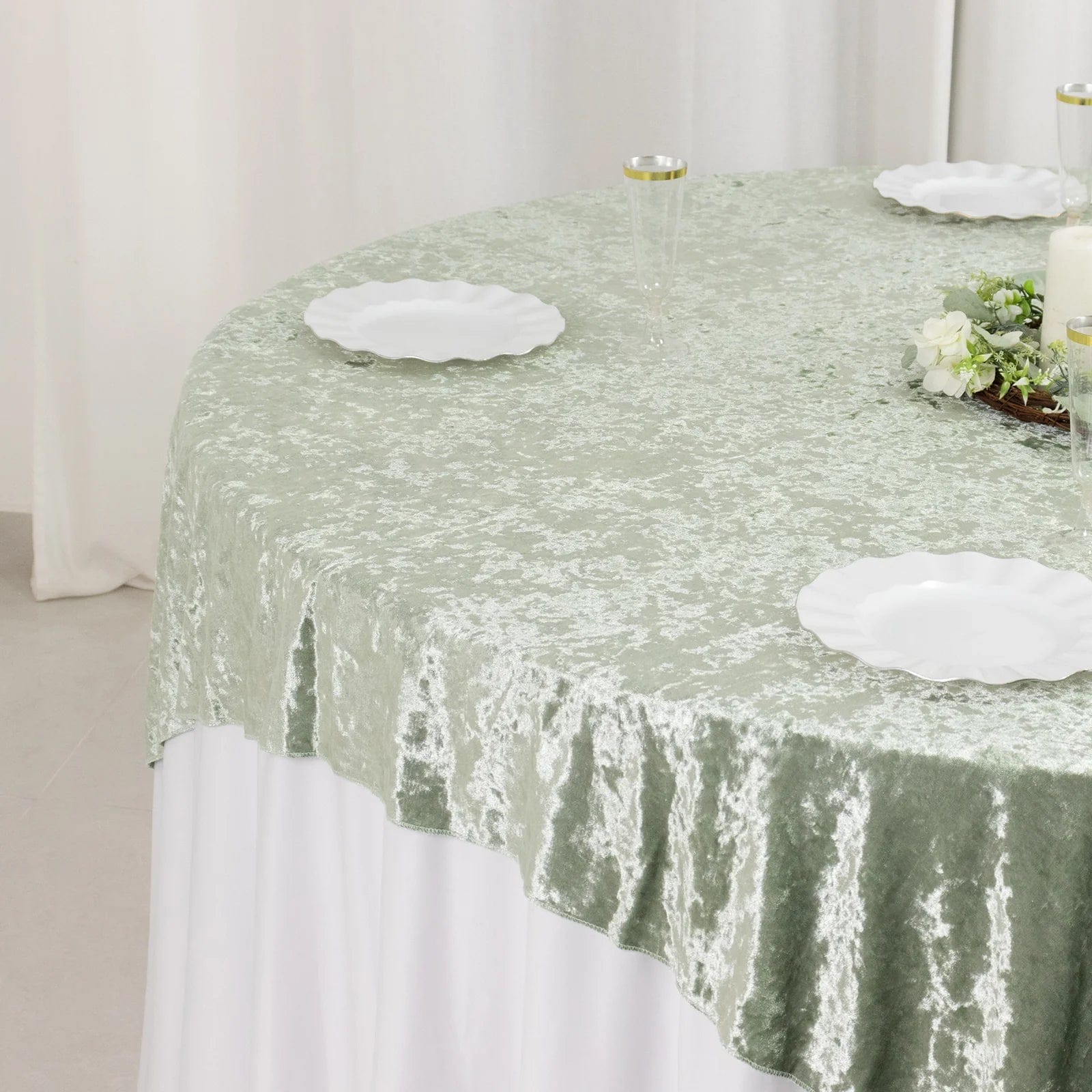 72x72 in Square Premium Velvet Table Overlay