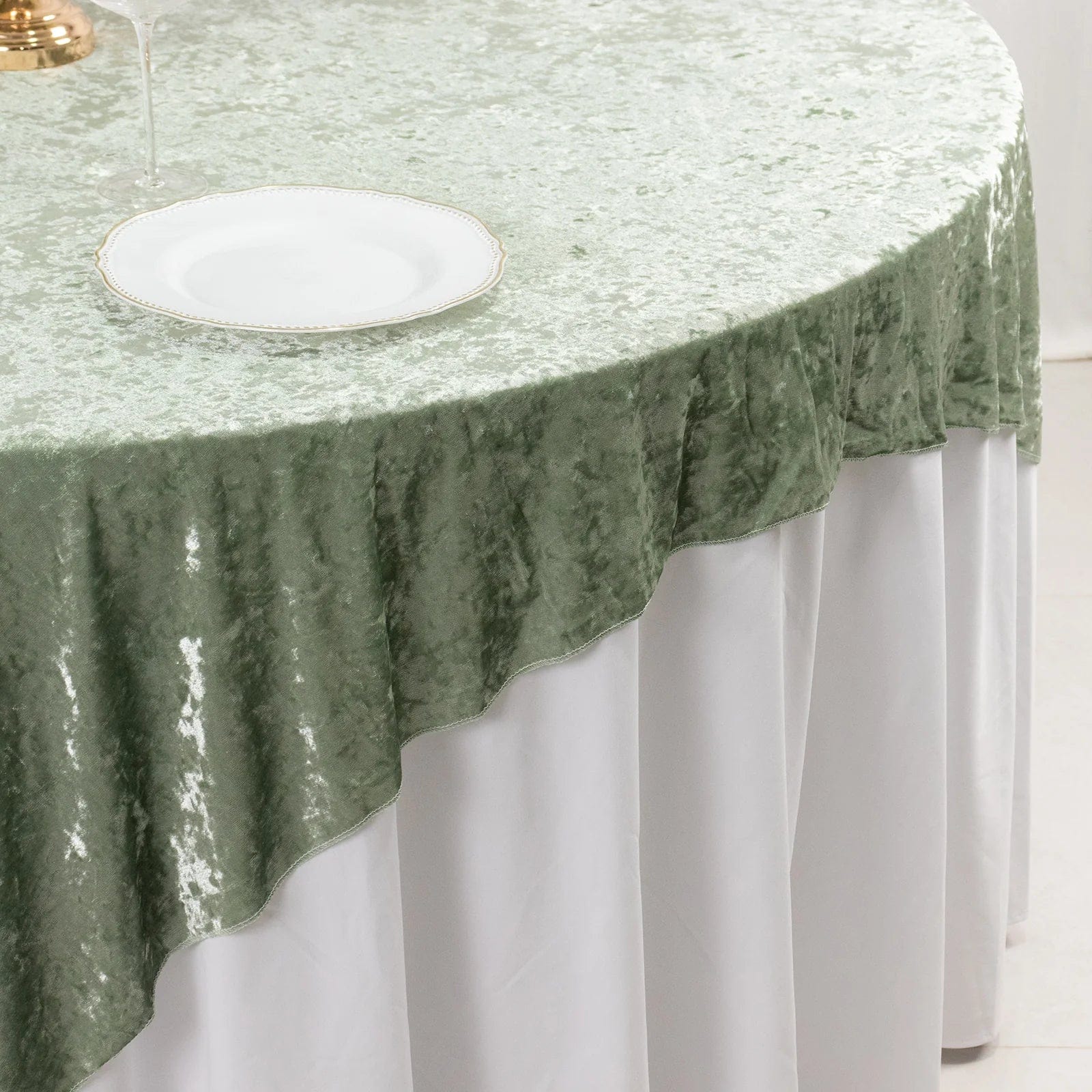 72x72 in Square Premium Velvet Table Overlay