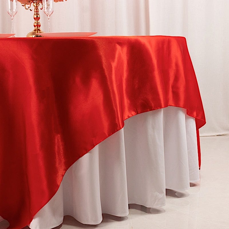 90 inch Square Satin Table Overlay
