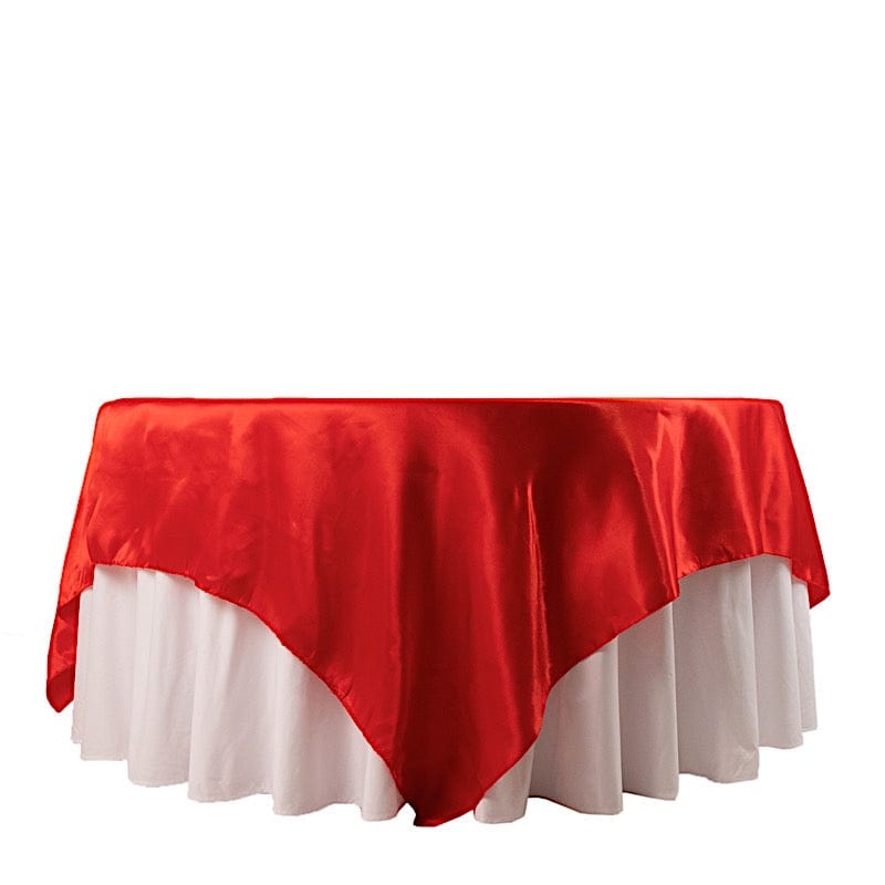 90 inch Square Satin Table Overlay