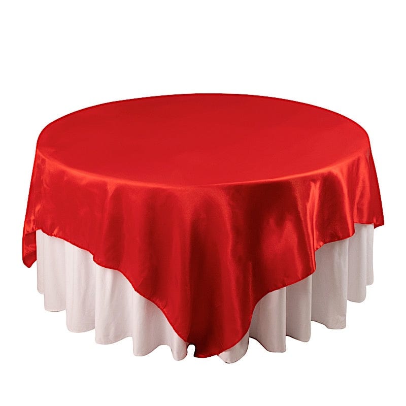 90 inch Square Satin Table Overlay