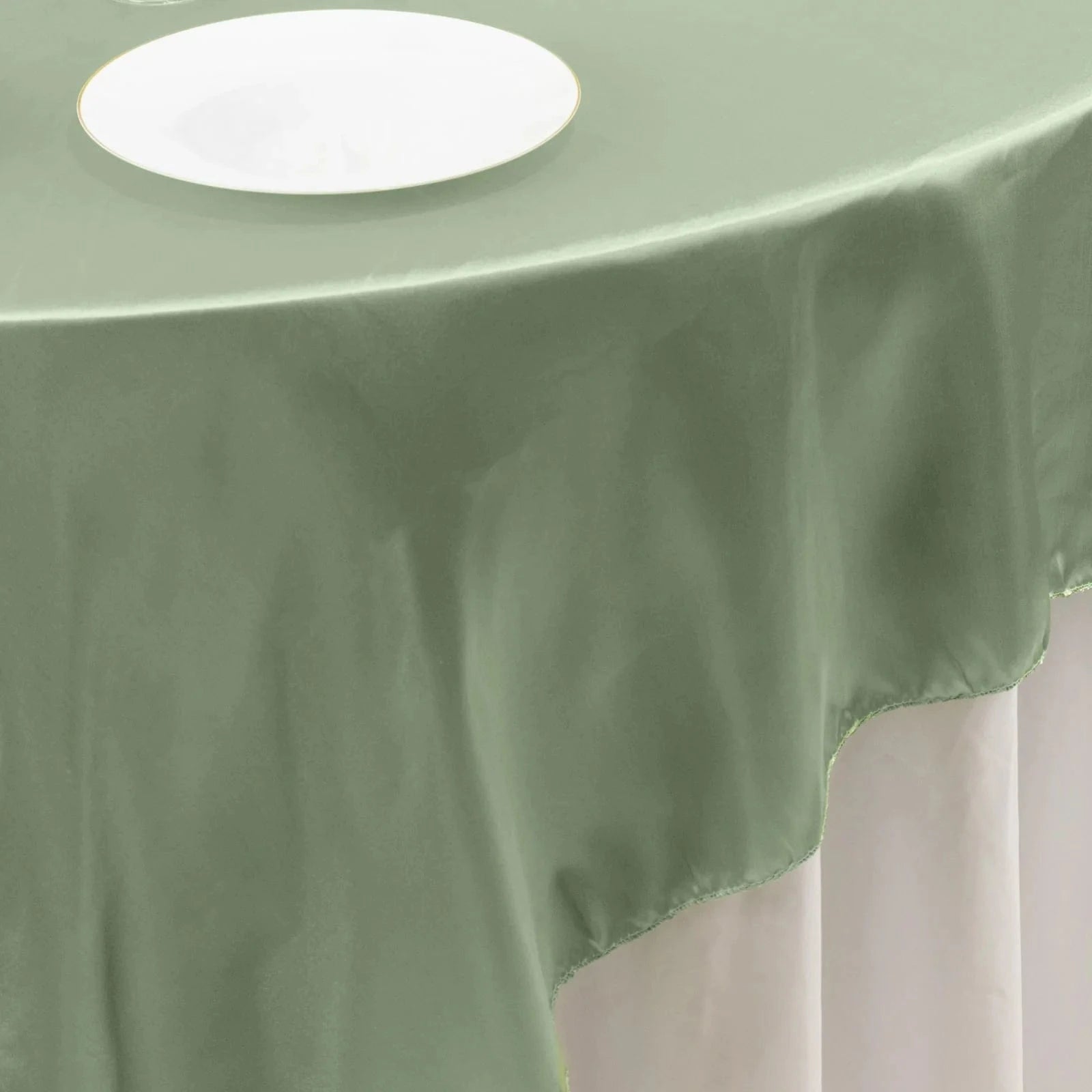 90 inch Square Satin Table Overlay