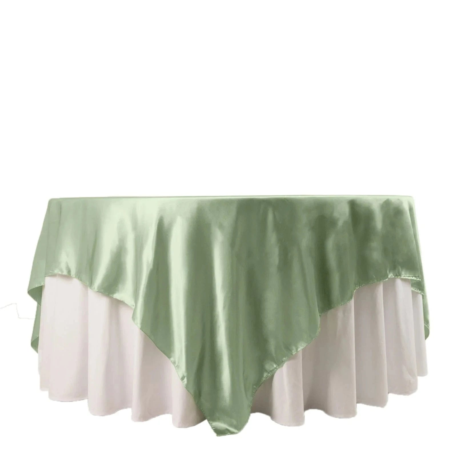 90 inch Square Satin Table Overlay