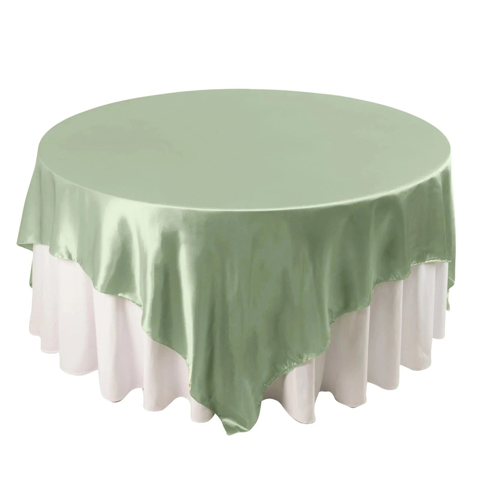 90 inch Square Satin Table Overlay