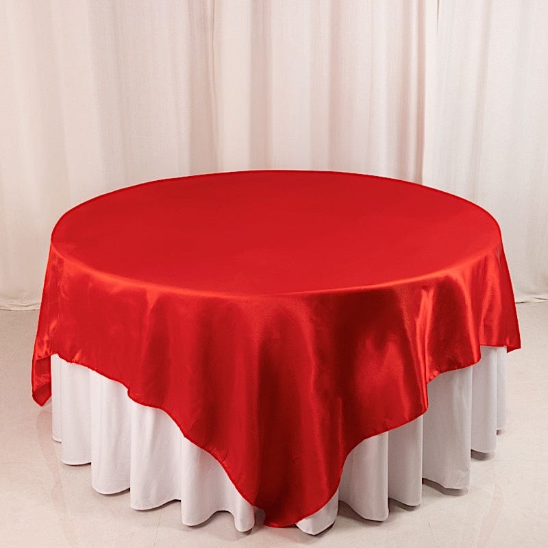 90 inch Square Satin Table Overlay