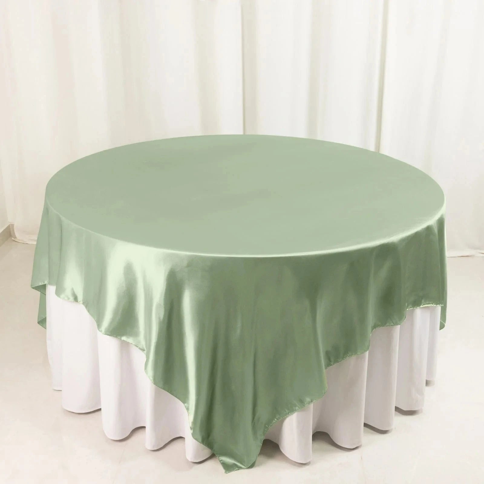 90 inch Square Satin Table Overlay
