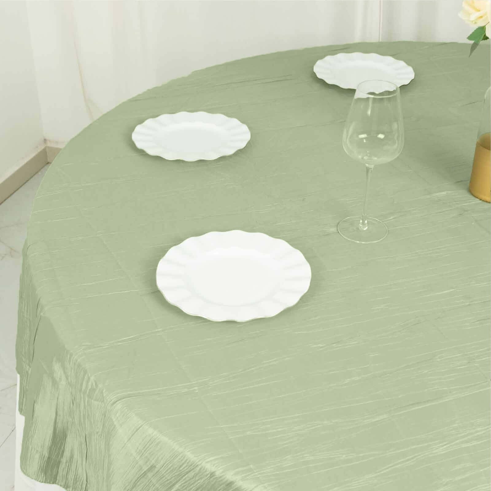 90x90 in Metallic Crinkled Taffeta Square Table Overlay