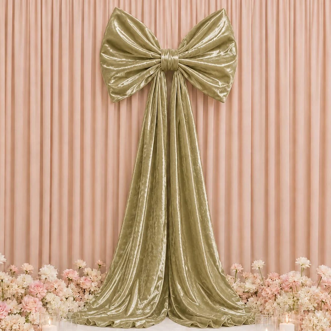 10 feet Giant Velvet Bow Tie Decor for Weddings and Events