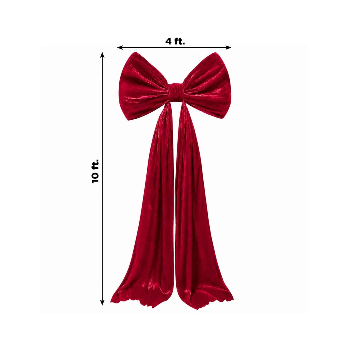 10 feet Giant Velvet Bow Tie Decor for Weddings and Events
