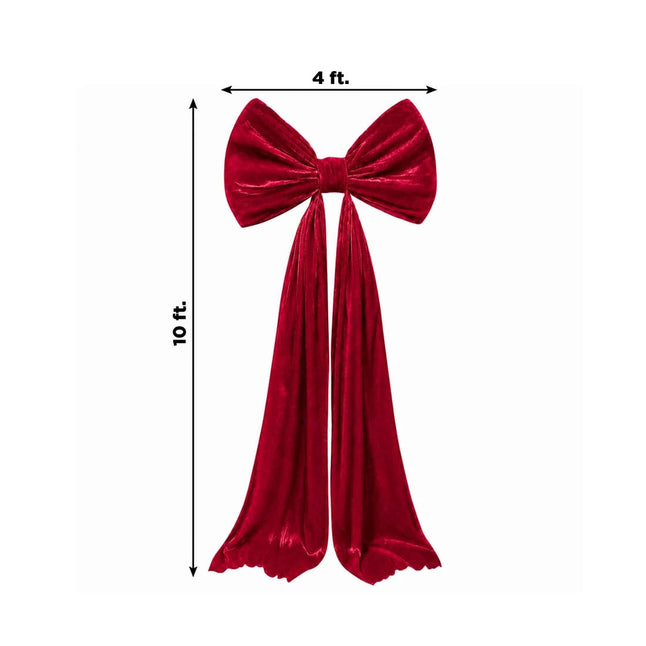 10 feet Giant Velvet Bow Tie Decor for Weddings and Events