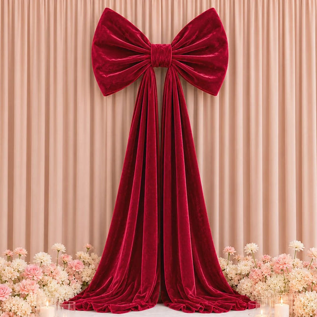 10 feet Giant Velvet Bow Tie Decor for Weddings and Events