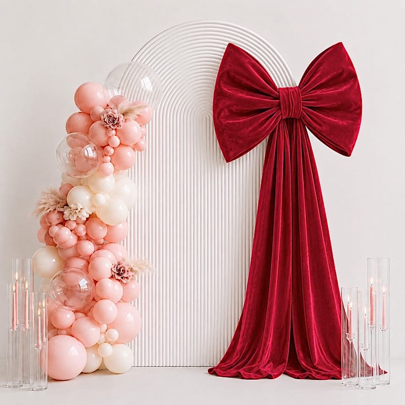 10 feet Giant Velvet Bow Tie Decor for Weddings and Events