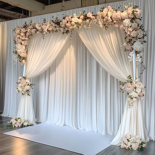 12 feet x 12 feet Silver with Black Heavy Duty Metal DIY Adjustable Backdrop Stand