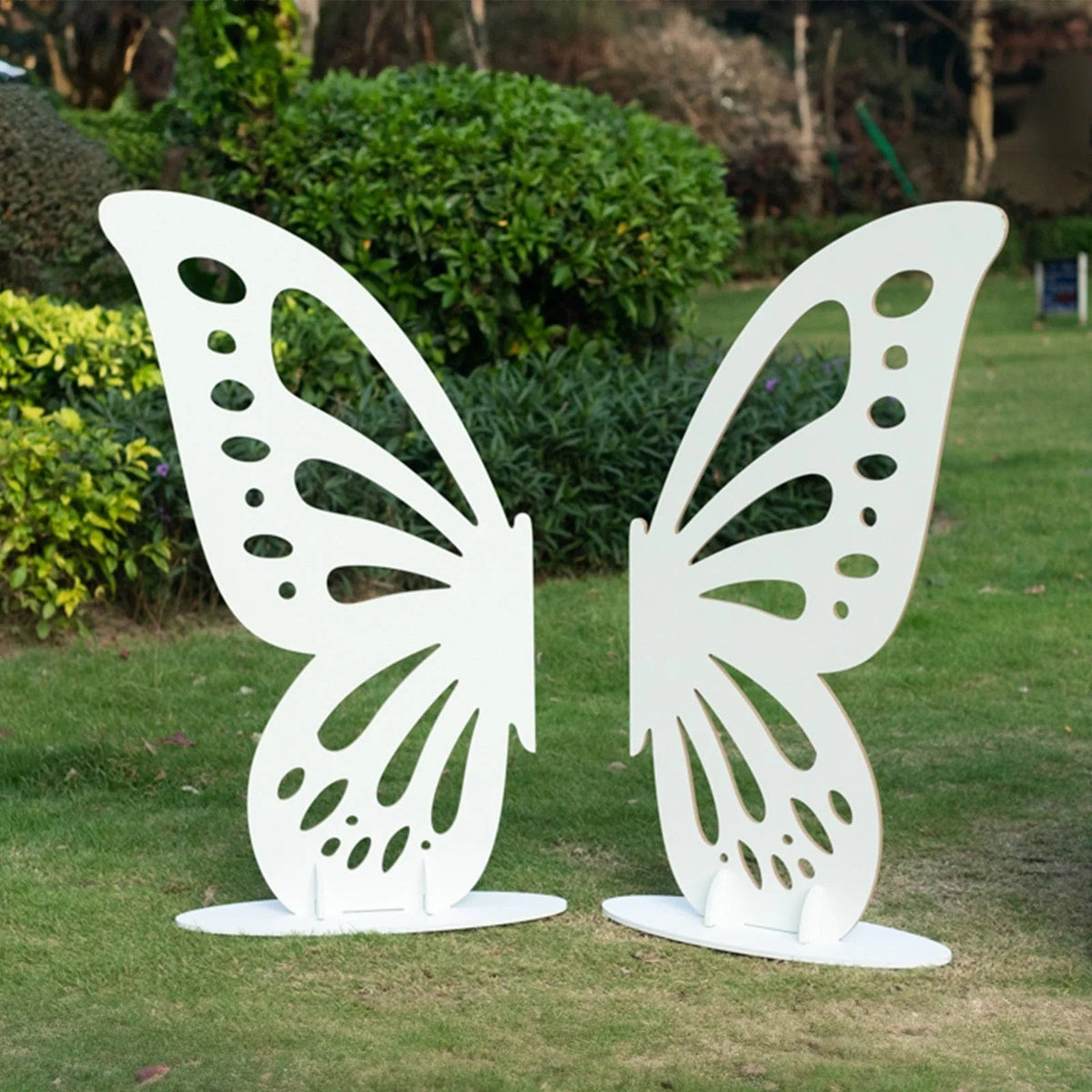 4.5 x 3.5 feet White Wooden Butterfly Wings Backdrop Stand – Balsa ...