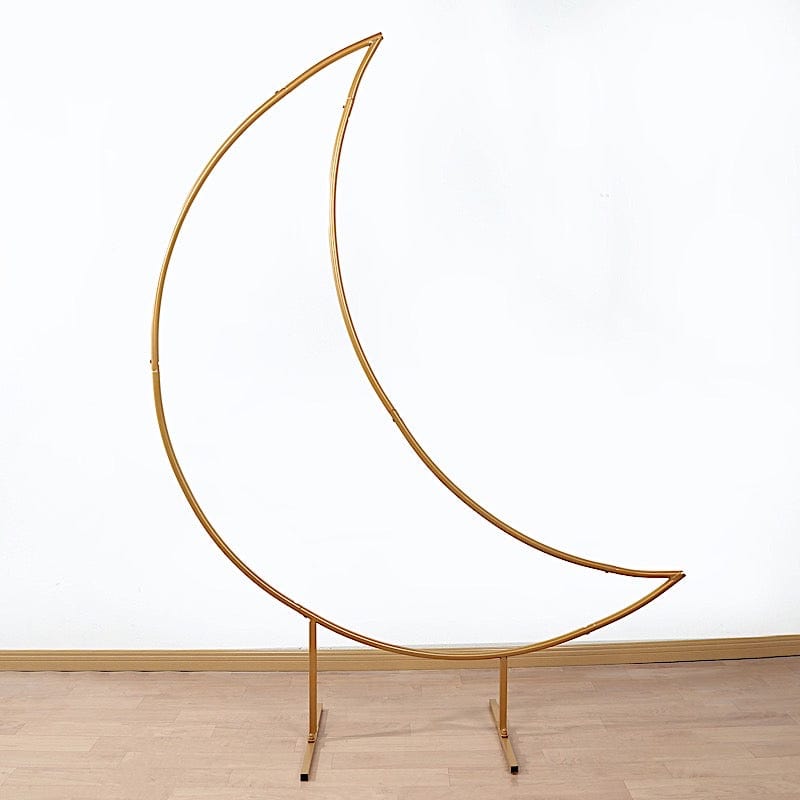 6.5 feet Gold Metal Crescent Moon Arch Backdrop Stand