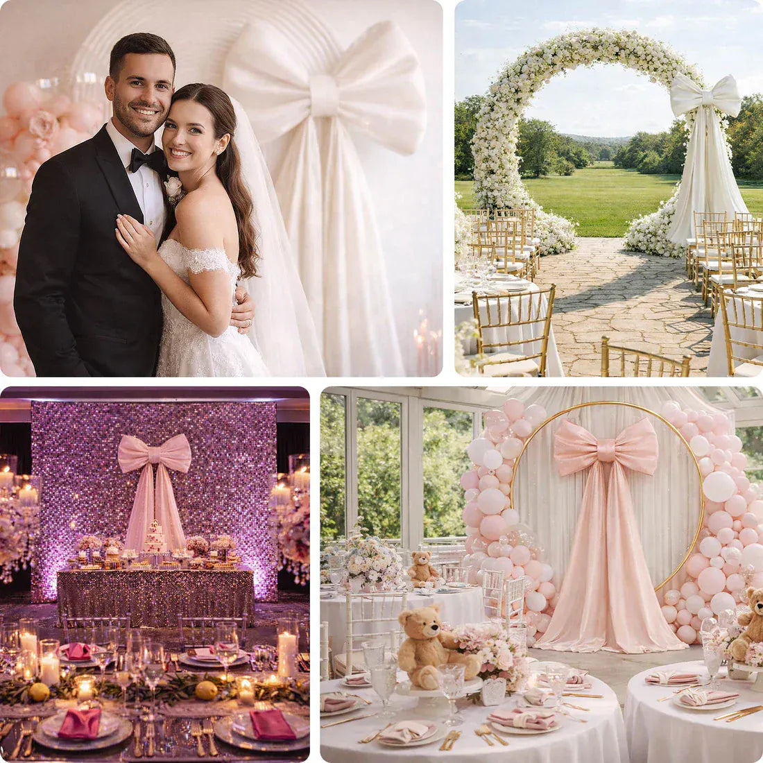 7 feet Giant Bow Tie Decor for Weddings and Events