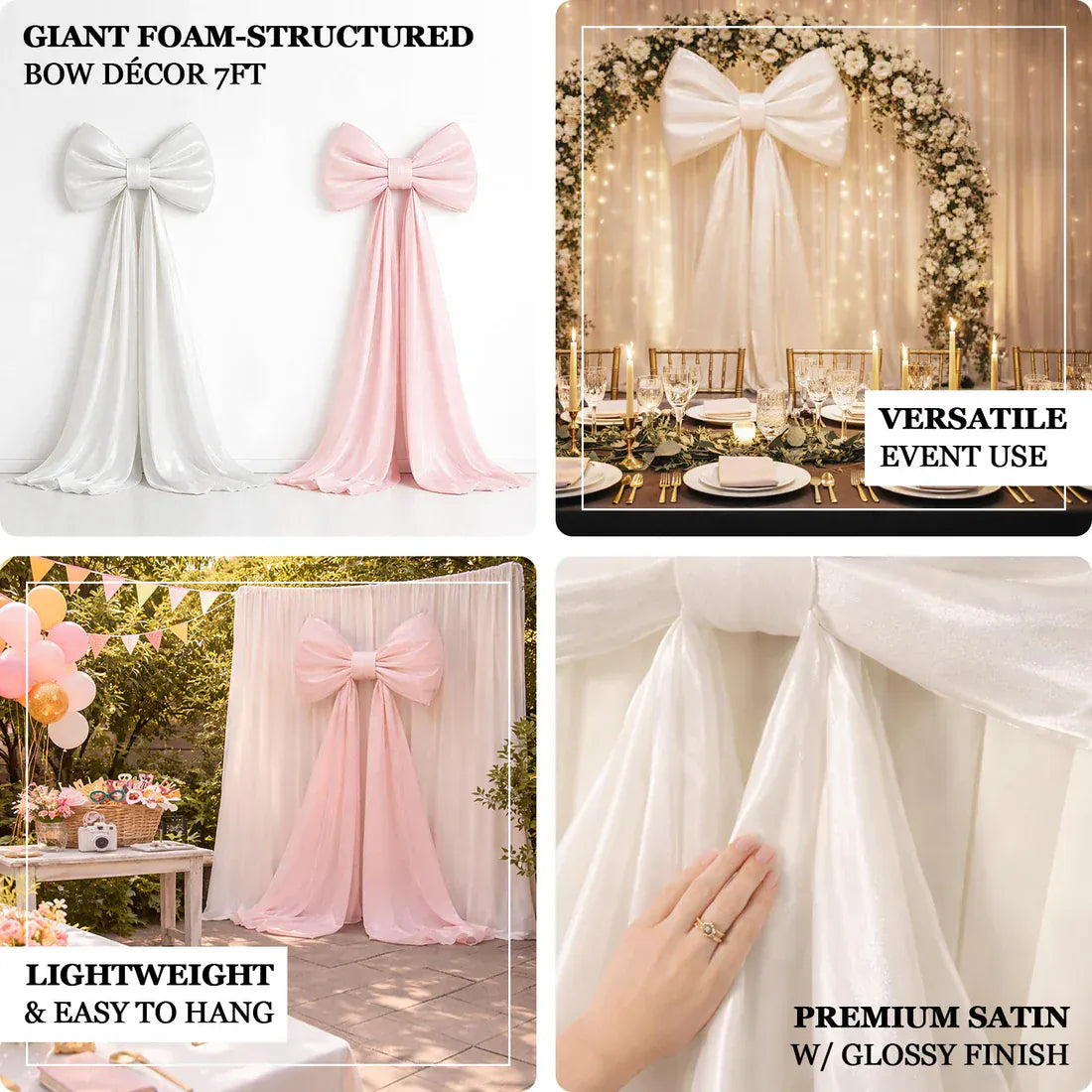 7 feet Giant Bow Tie Decor for Weddings and Events