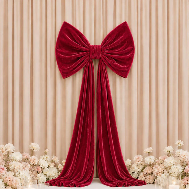 7 feet Giant Velvet Bow Tie Decor for Weddings and Events