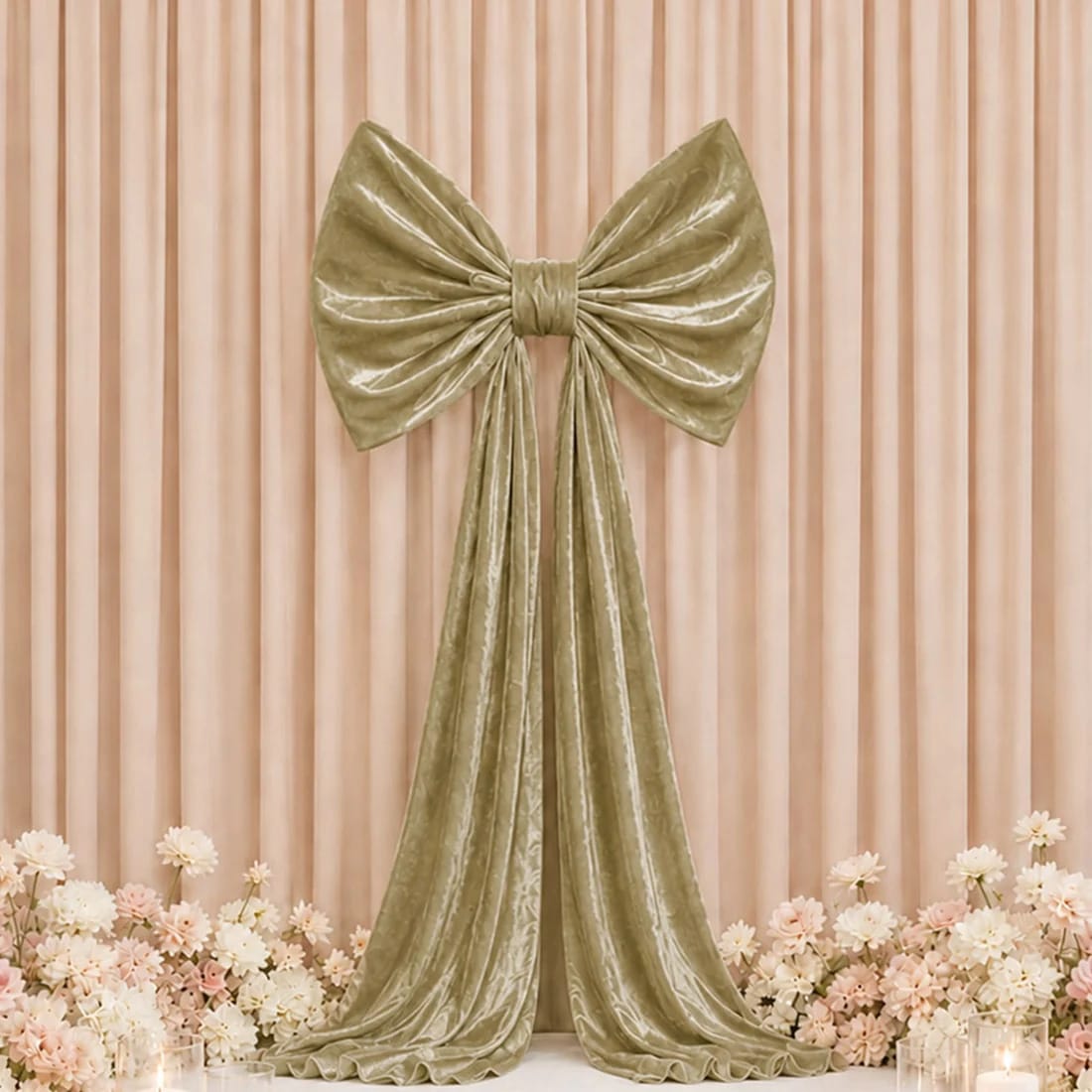 7 feet Giant Velvet Bow Tie Decor for Weddings and Events