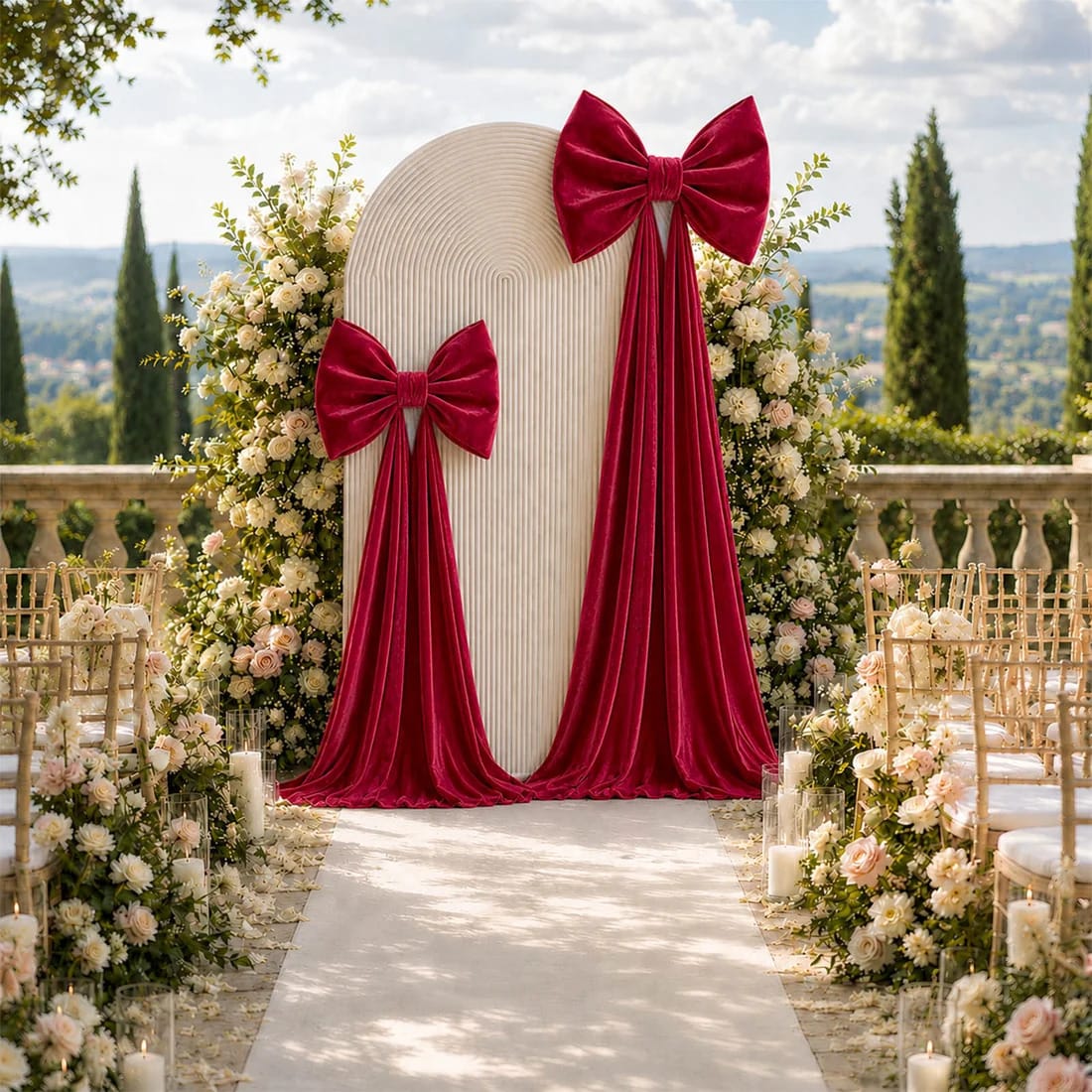 7 feet Giant Velvet Bow Tie Decor for Weddings and Events