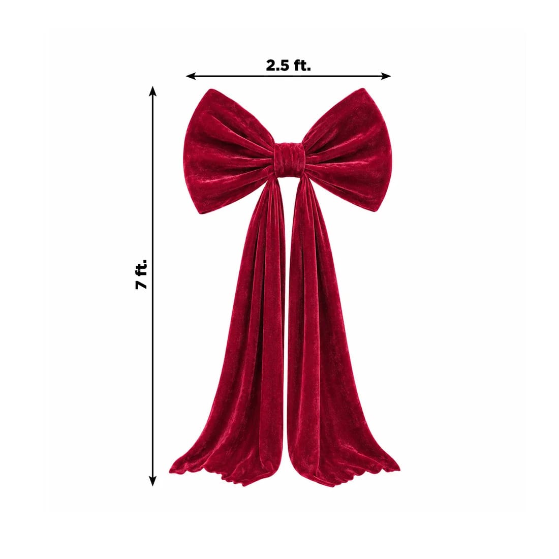 7 feet Giant Velvet Bow Tie Decor for Weddings and Events