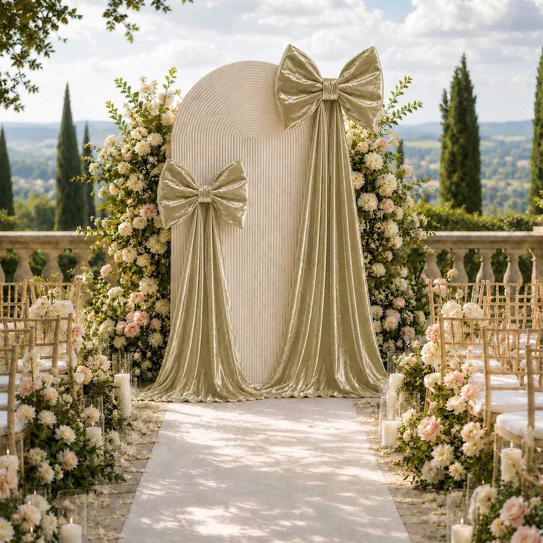 7 feet Giant Velvet Bow Tie Decor for Weddings and Events