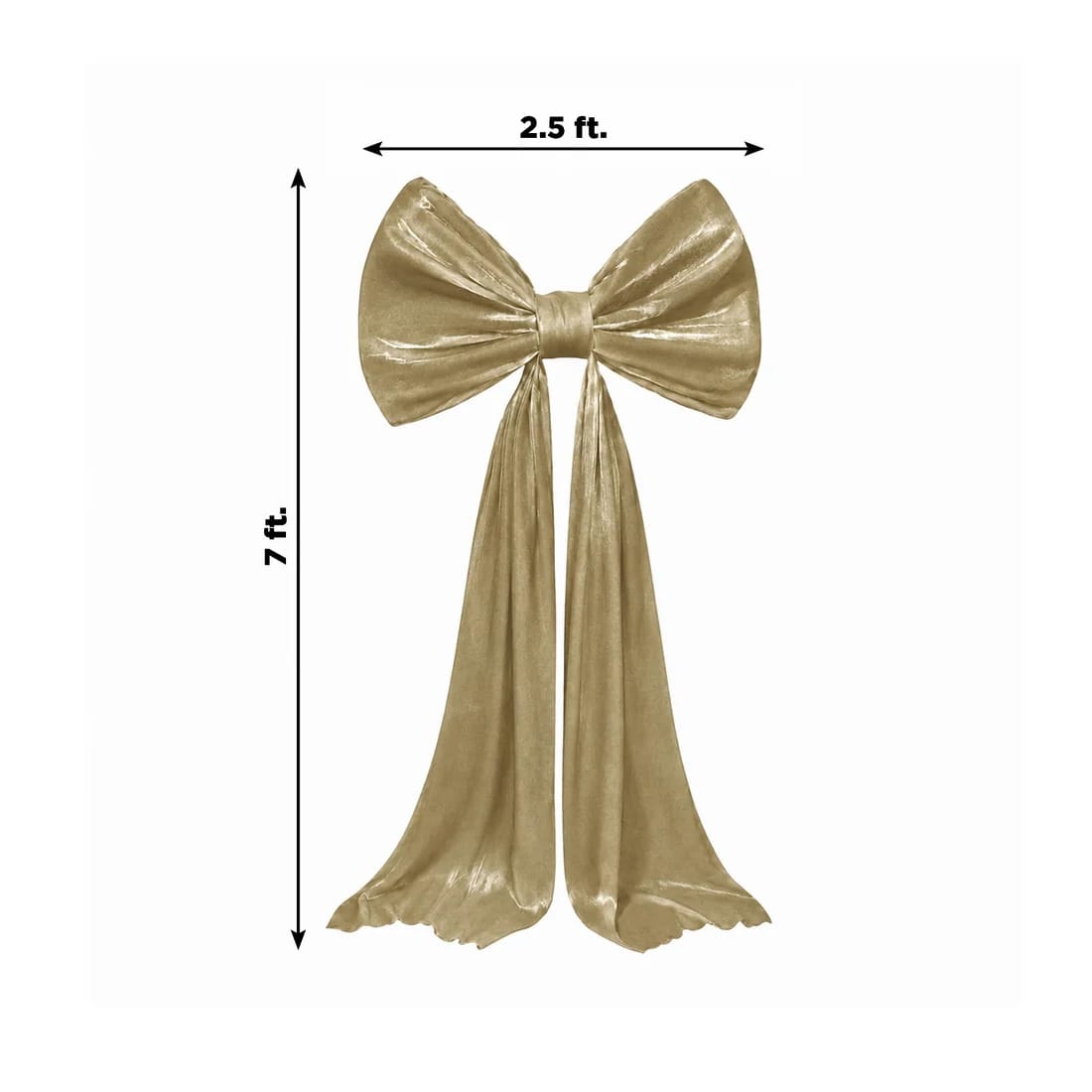 7 feet Giant Velvet Bow Tie Decor for Weddings and Events