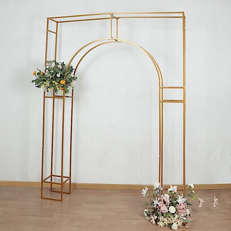 7 feet Gold Metal Wedding Arch in Arc de Triomphe Style