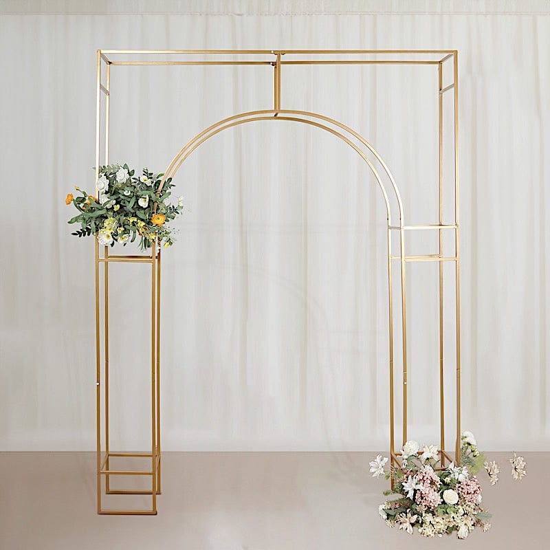 7 feet Gold Metal Wedding Arch in Arc de Triomphe Style